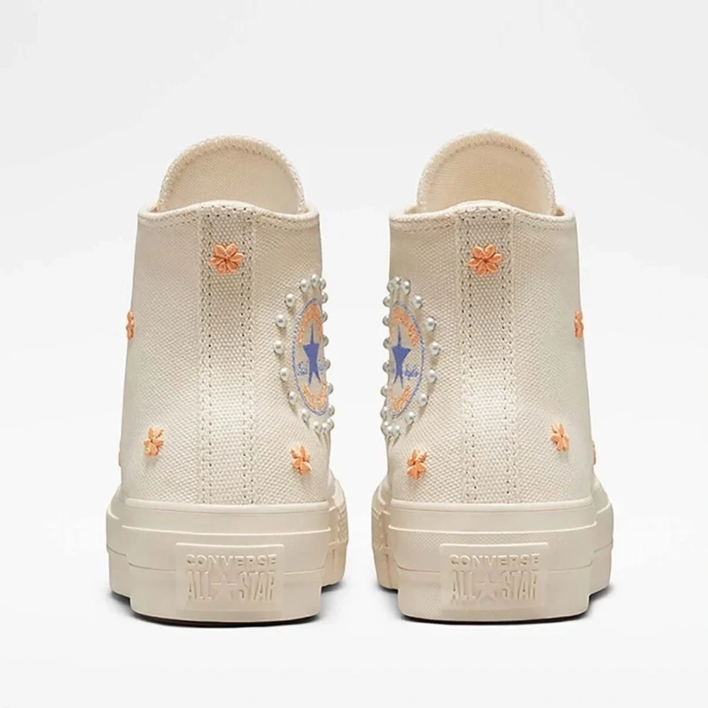 CONVERSE Chuck Taylor All Star Lift Platform Hi Pearls Cream Sneakers 10